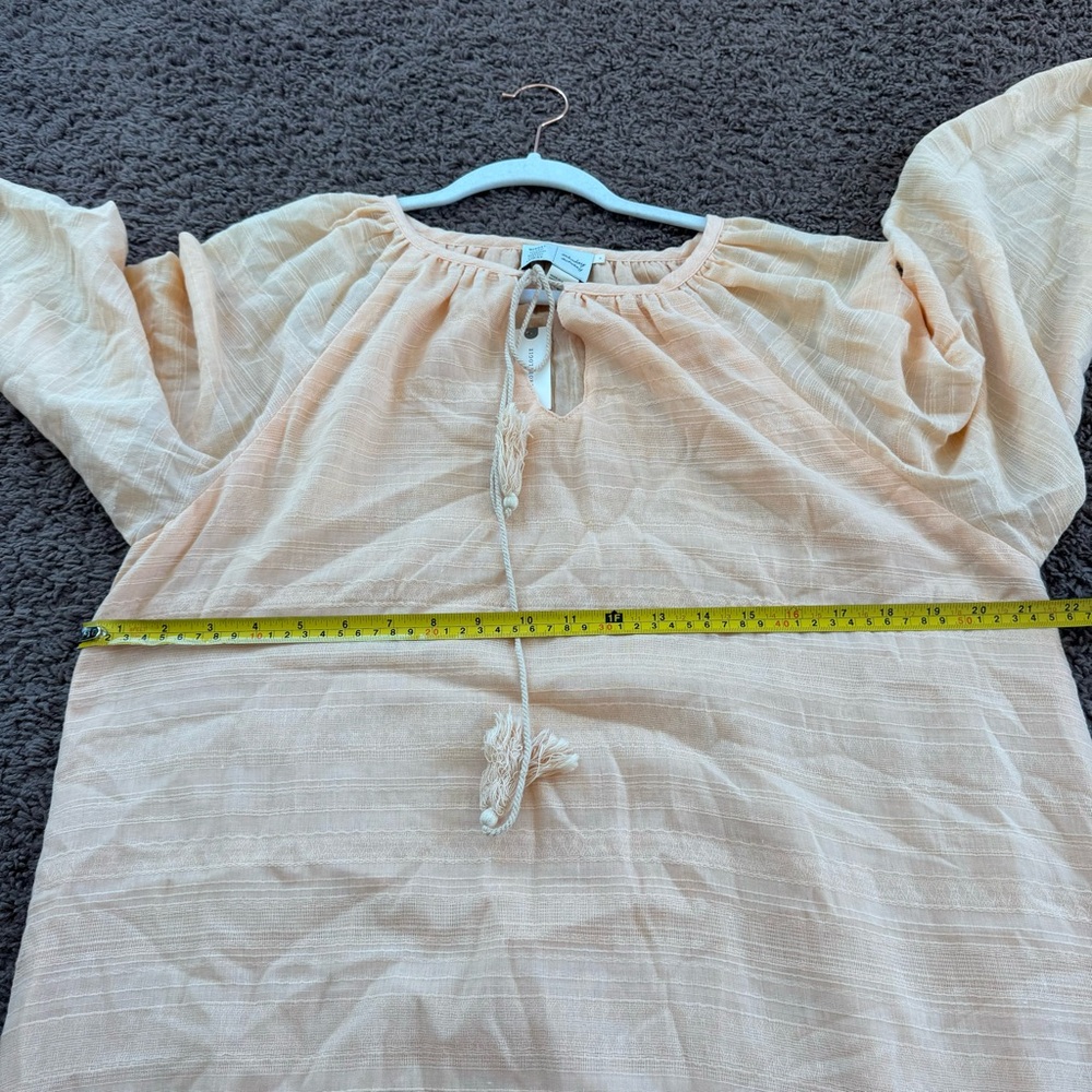 Anthropologie Saturday Sunday Peach Maxi Cerie Gauze Dress Flowy S NEW - Picture 10 of 11